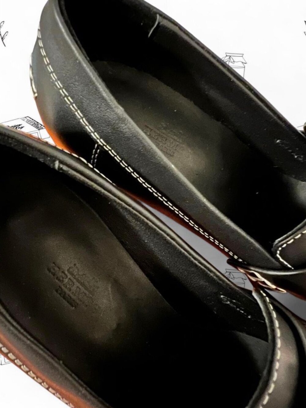 Hermès Dauphine 70 loafer in black leather Pumps SZ 37 - Picture 4 of 8